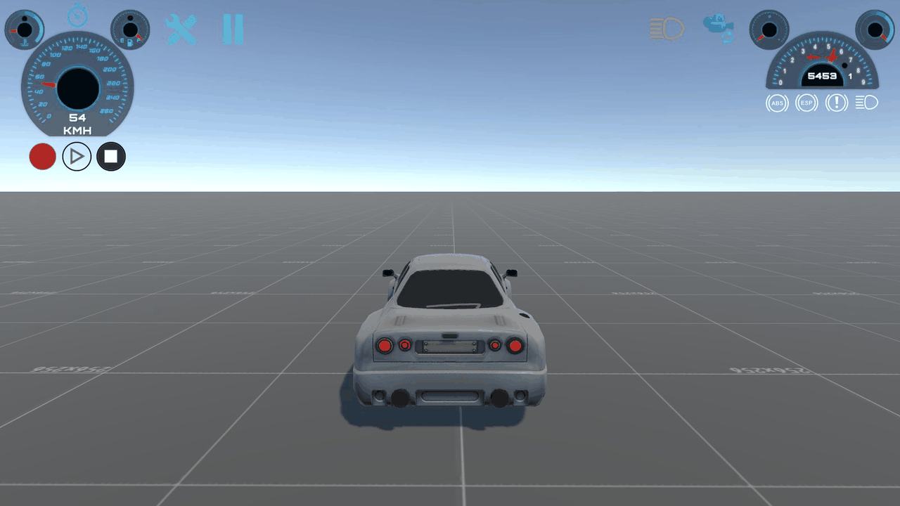 RCC_Blank in Play mode: one Skyline on plain ground, a clean starting point for your own scene.