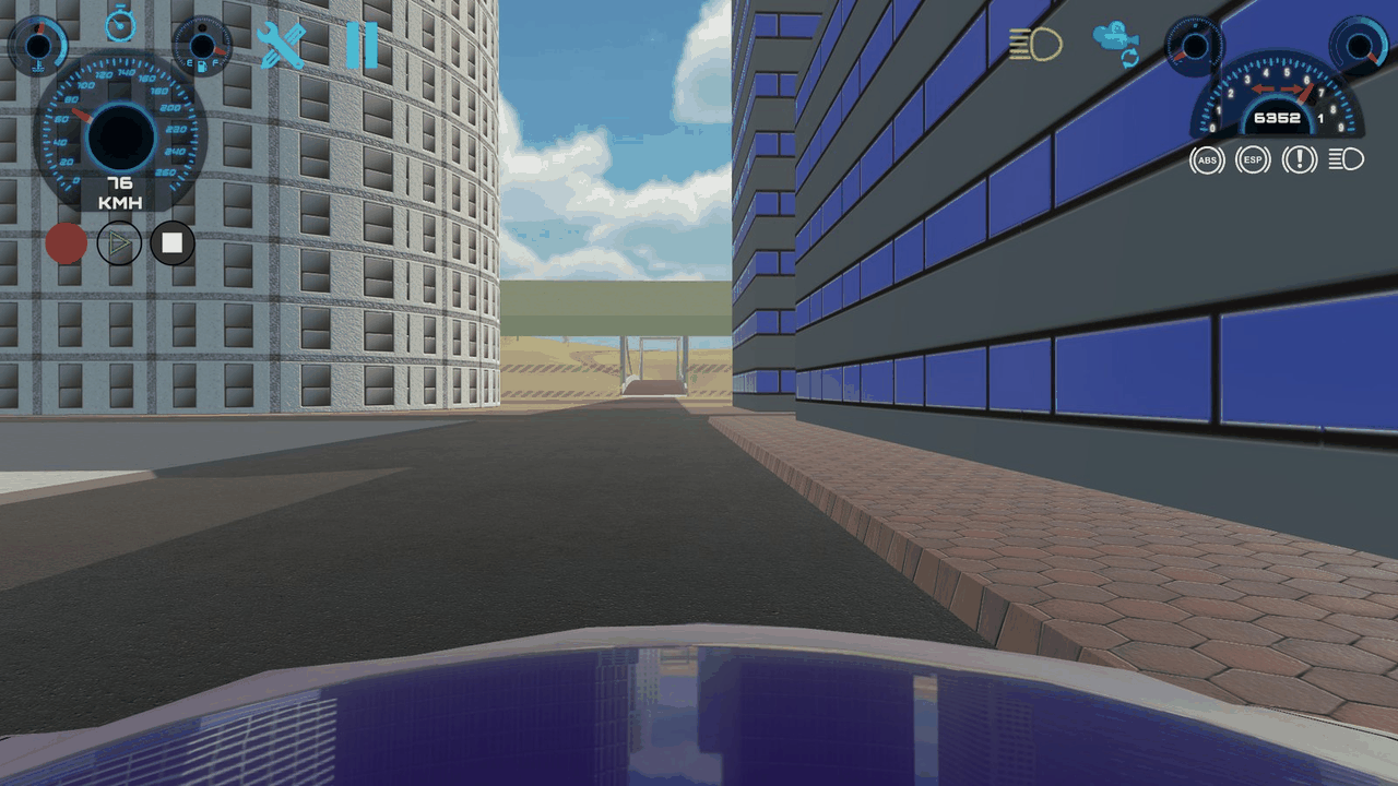 FPS (Hood): the view from the vehicle's RCC_HoodCamera mount.